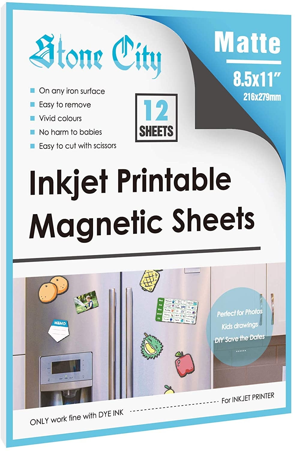 12 Printable Magnetic Sheets Magnet Photo Paper 8 5x 11 Matte For Inkjet Laser Printers 12 Mil Cutable For DIY Signs Photos Crafts Walmart