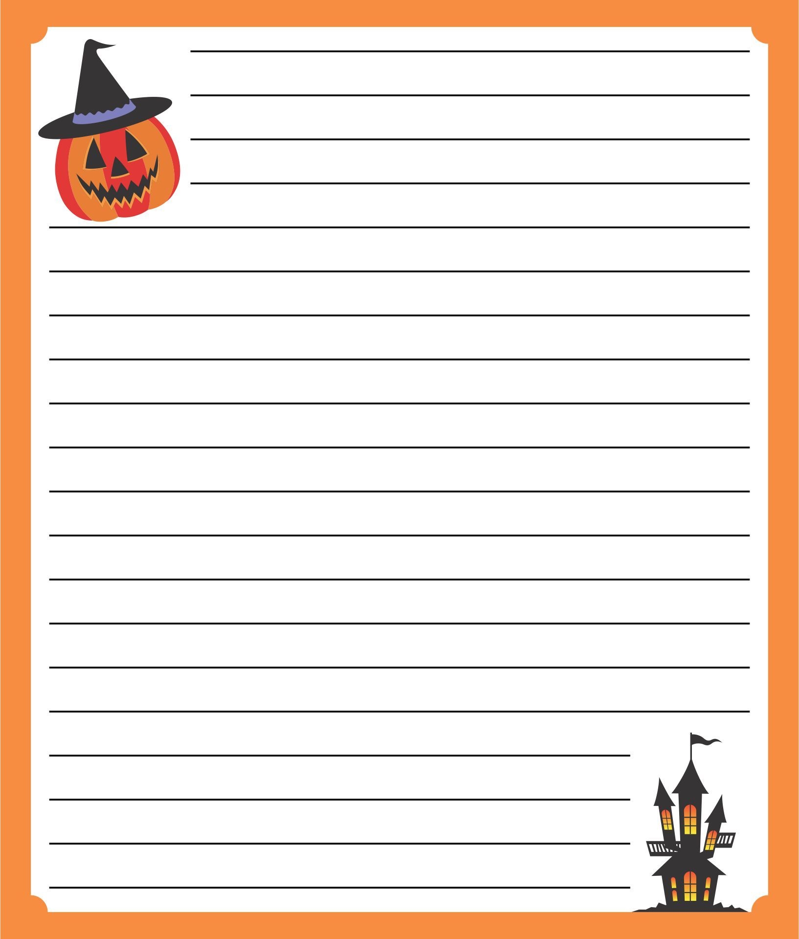 Halloween Writing Paper Free Printable