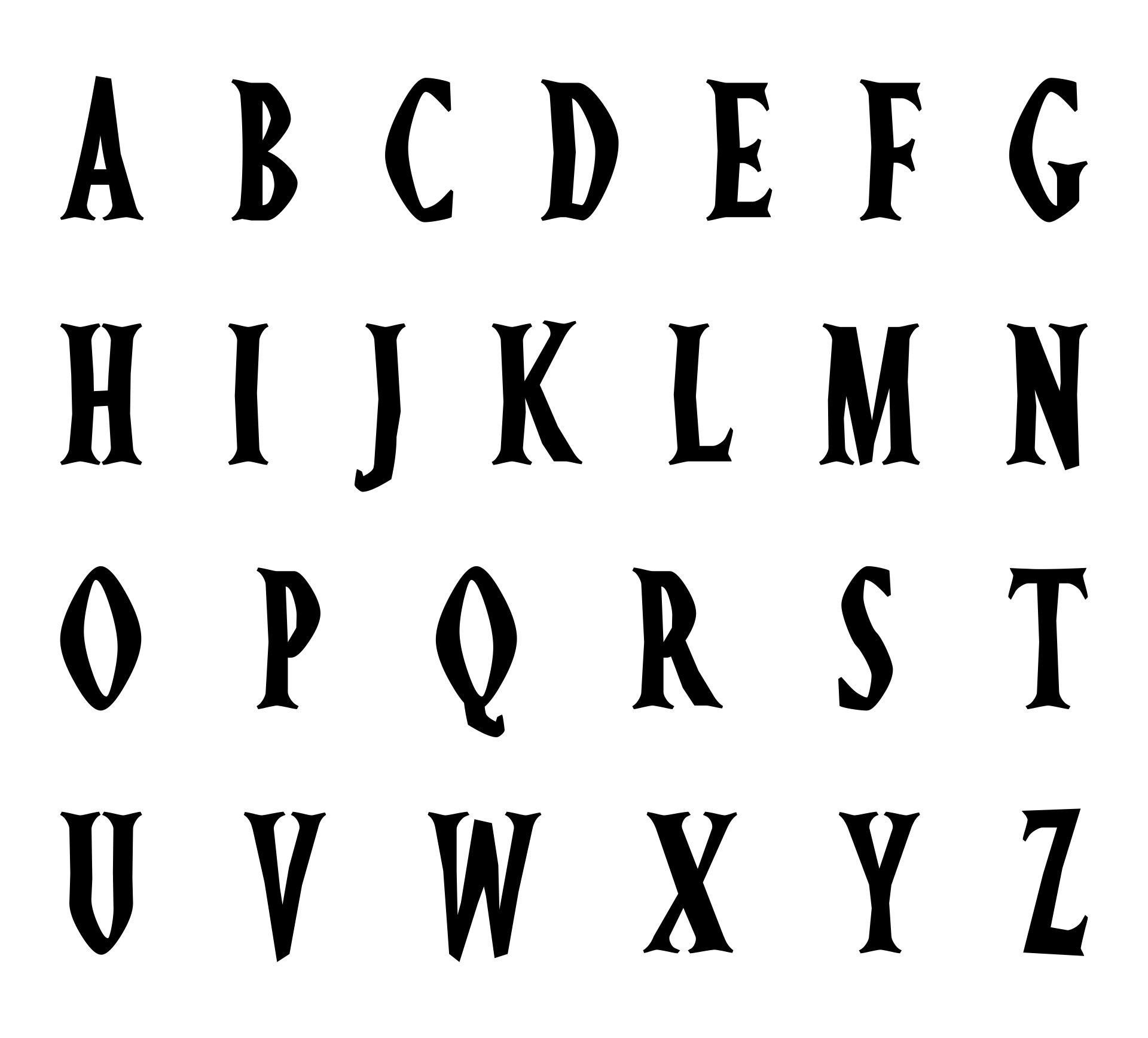15 Best Halloween Letter Stencils Printable PDF For Free At Printablee Halloween Fonts Halloween Fonts Alphabet Letter Stencils