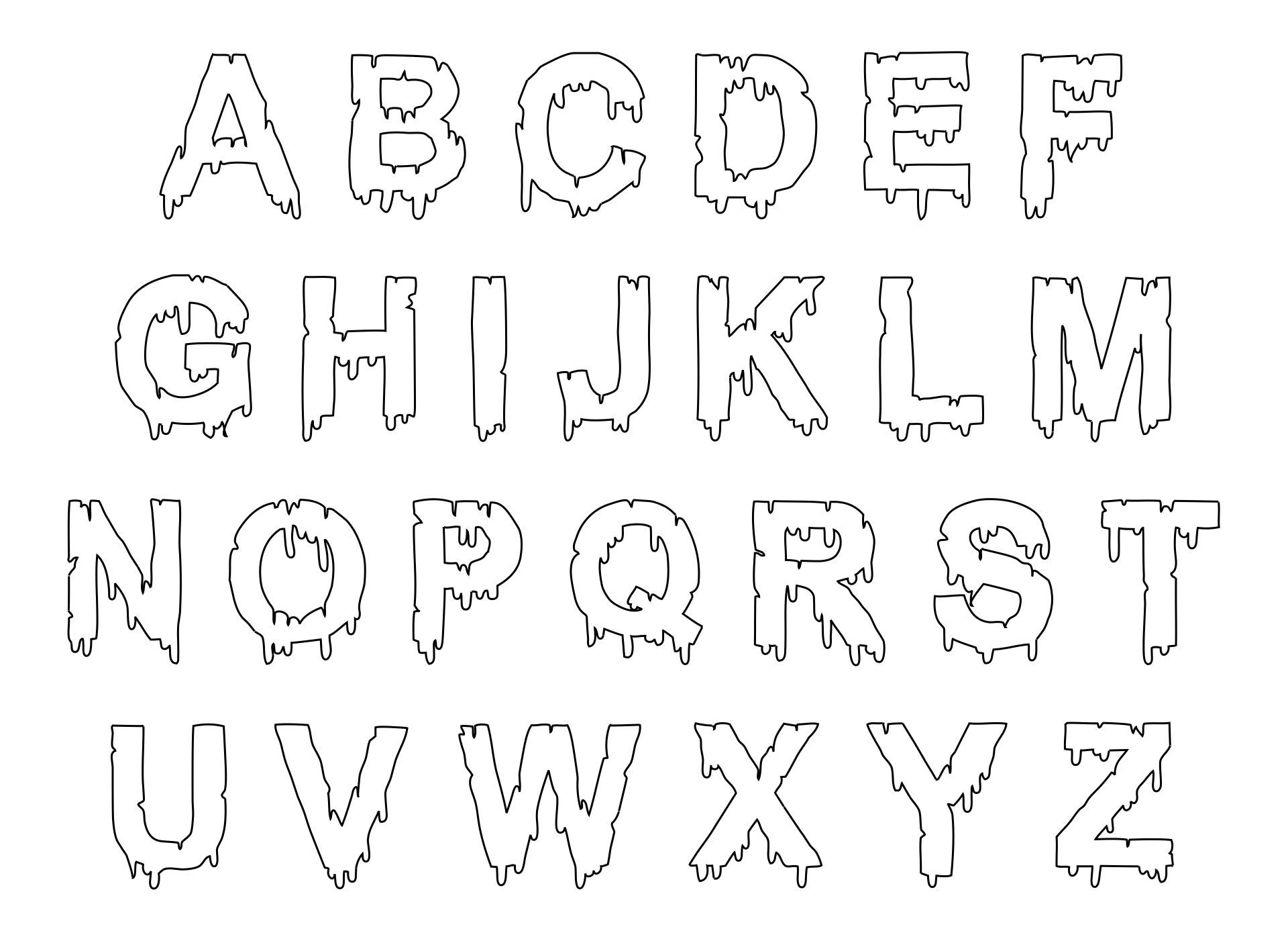 15 Best Halloween Letter Stencils Printable PDF For Free At Printablee Printable Stencil Patterns Stencils Printables Letter Stencils