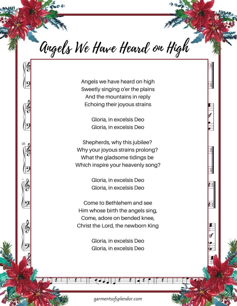 17 Beautiful Christmas Hymns To Uplift Your Soul with Free Printable Lyrics 
