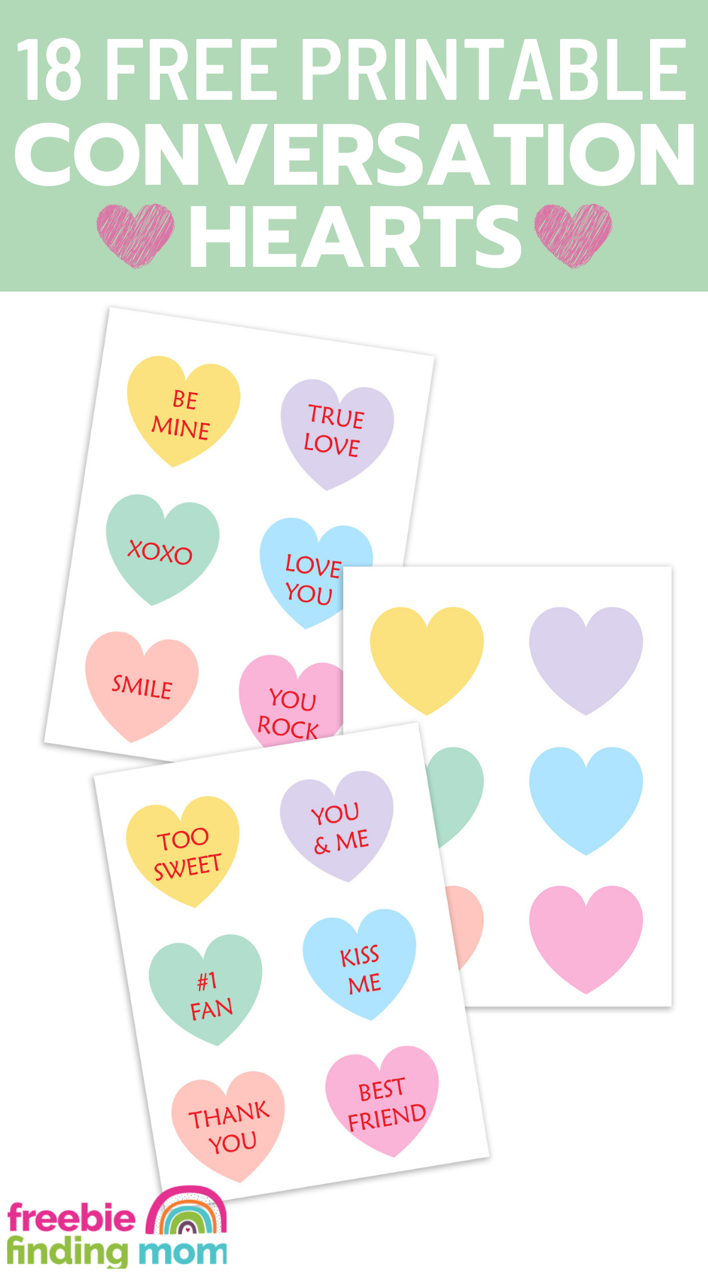 18 Free Printable Conversation Hearts Valentines Printables Converse With Heart Heart Template