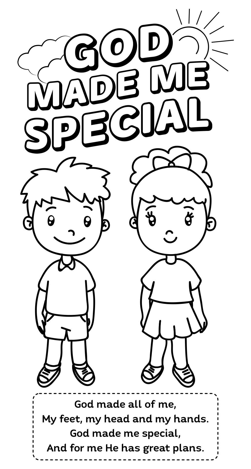 20 Best God Made Me Special Coloring Pages Printables PDF For Free At Printablee Preschool Bible Lessons Bible Lessons For Kids Bible Activities For Kids
