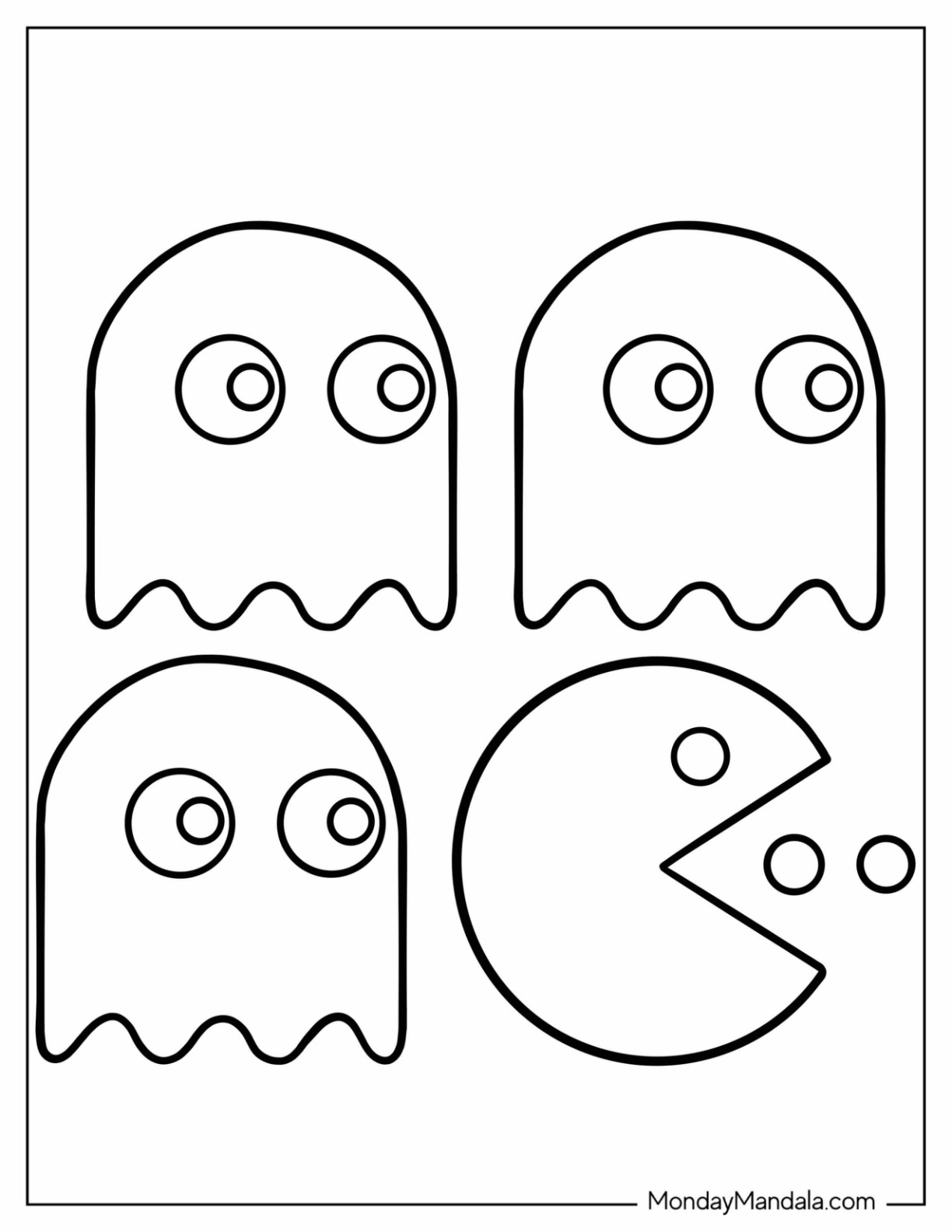 20 Pac Man Coloring Pages Free PDF Printables 