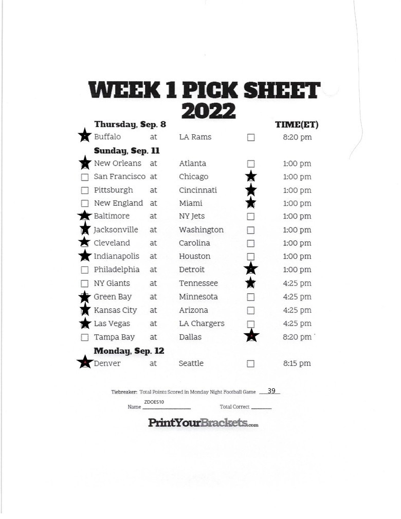 2022 NFL Week 1 Picks And Discussion CBCS Comics Page 1