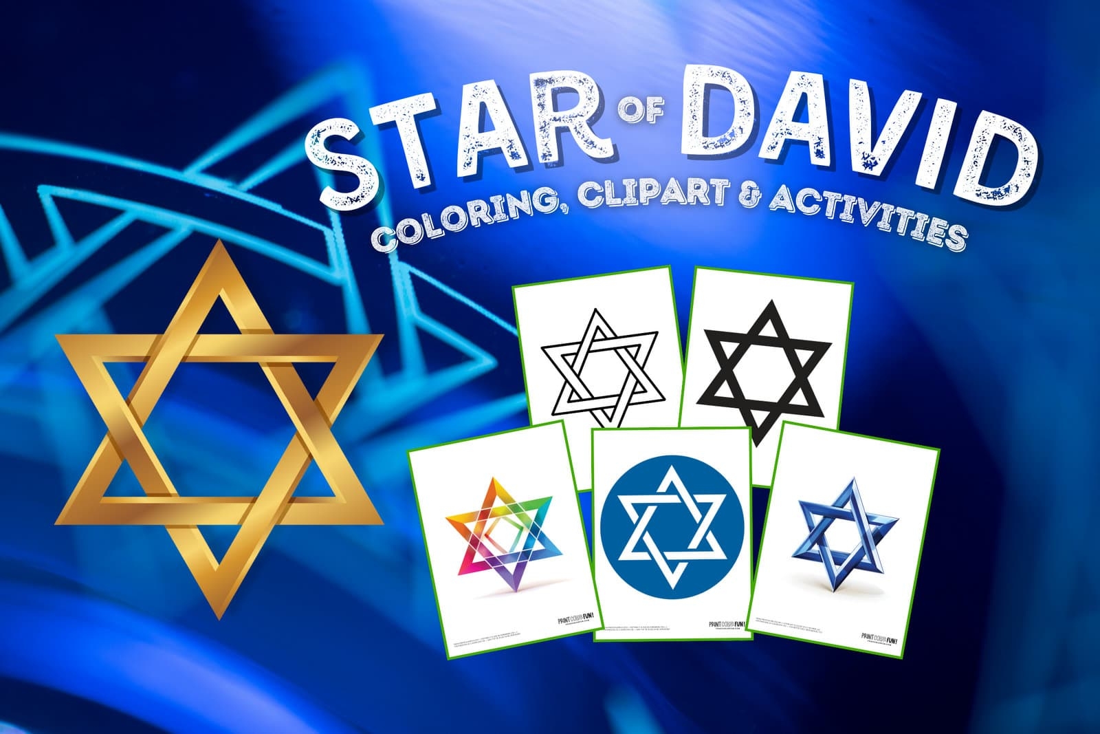 21 Star Of David Clipart Pages For Creative Learning At PrintColorFun