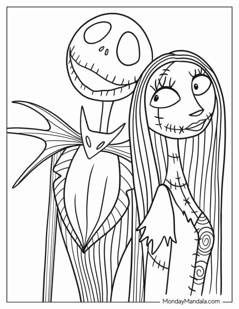 22 Nightmare Before Christmas Coloring Pages Free PDFs 