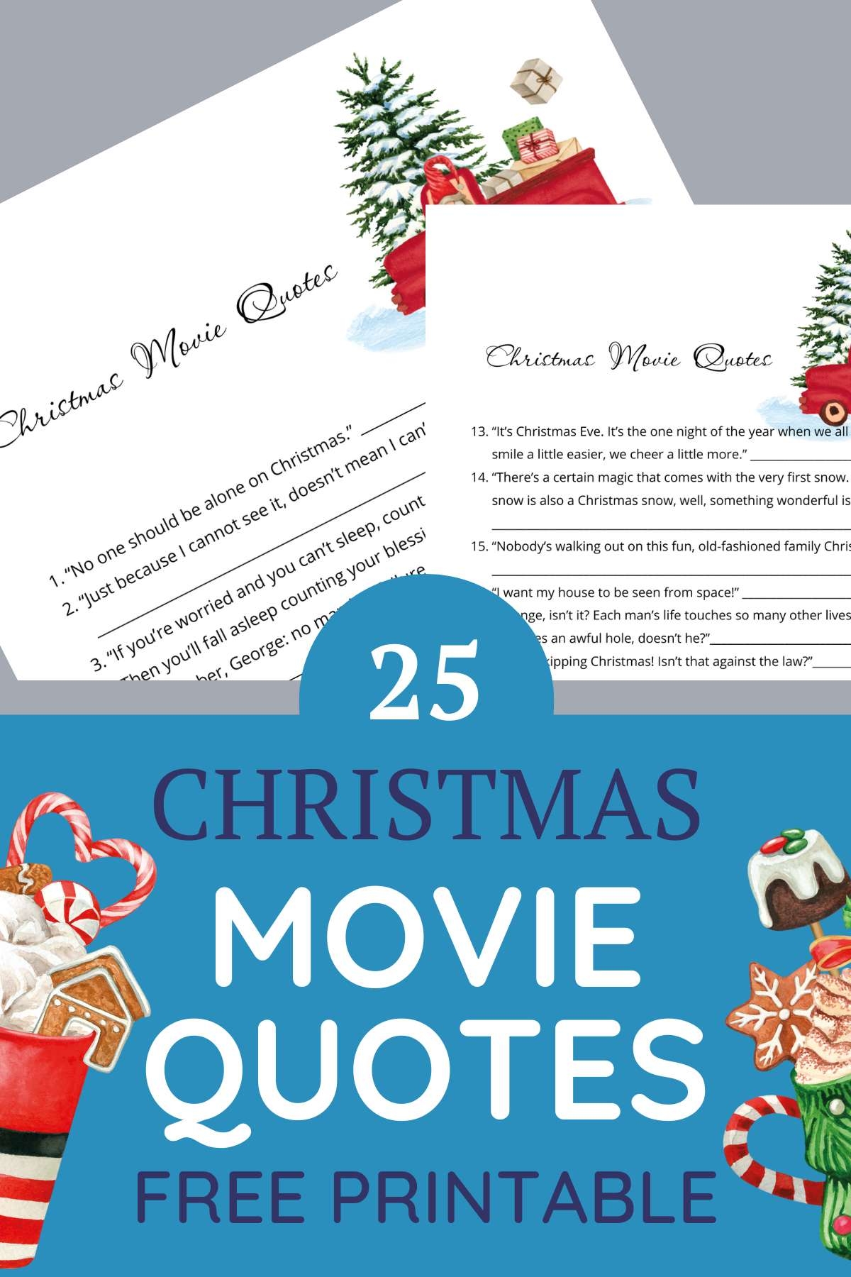 25 Christmas Movie Quotes Free Printable Quiz