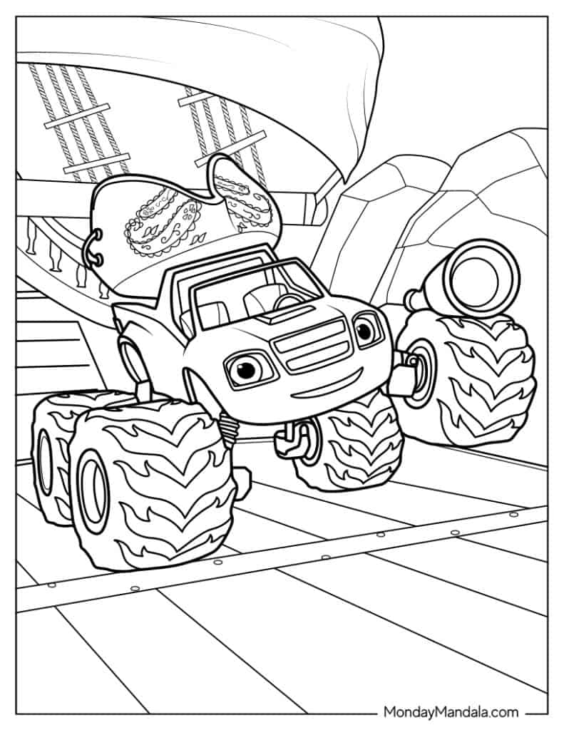 26 Blaze And The Monster Machine Coloring Pages Free 