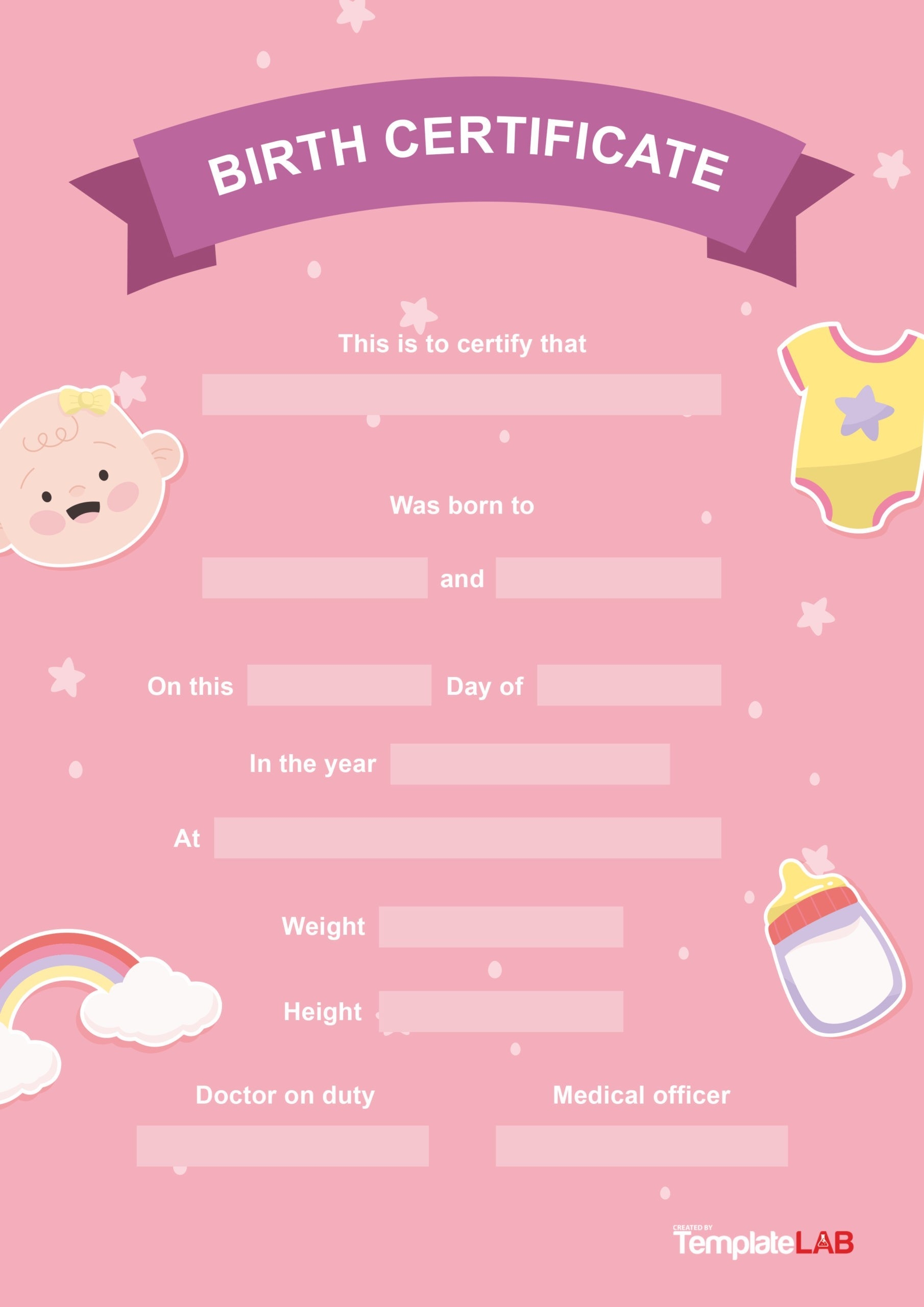 Free Printable Doll Birth Certificate