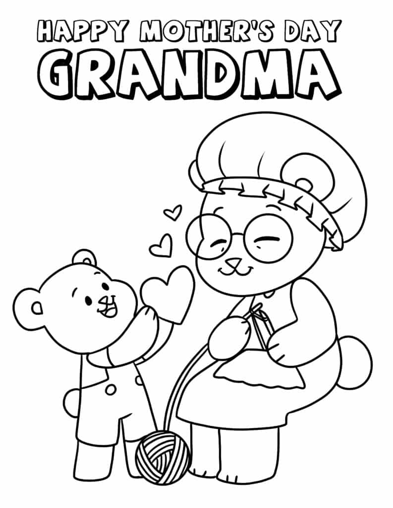 3 Happy Mother s Day Grandma Coloring Pages Freebie Finding Mom