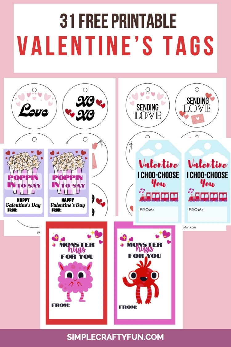 31 Free Printable Valentines Day Tags 