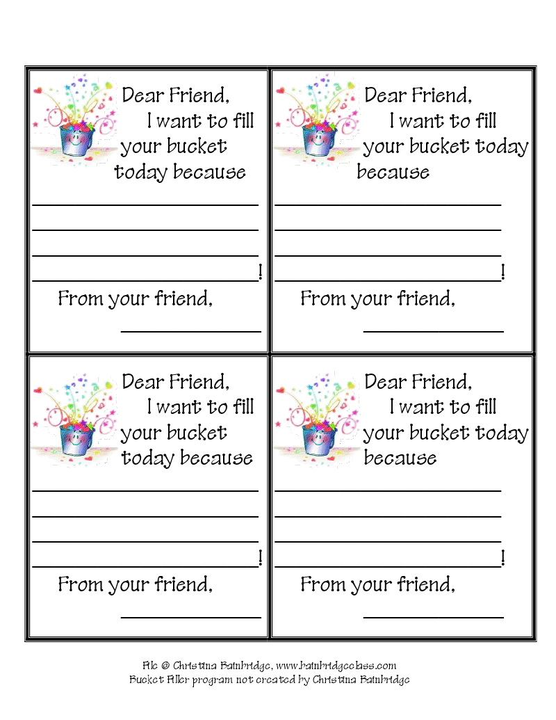 Drops In The Bucket Free Printables