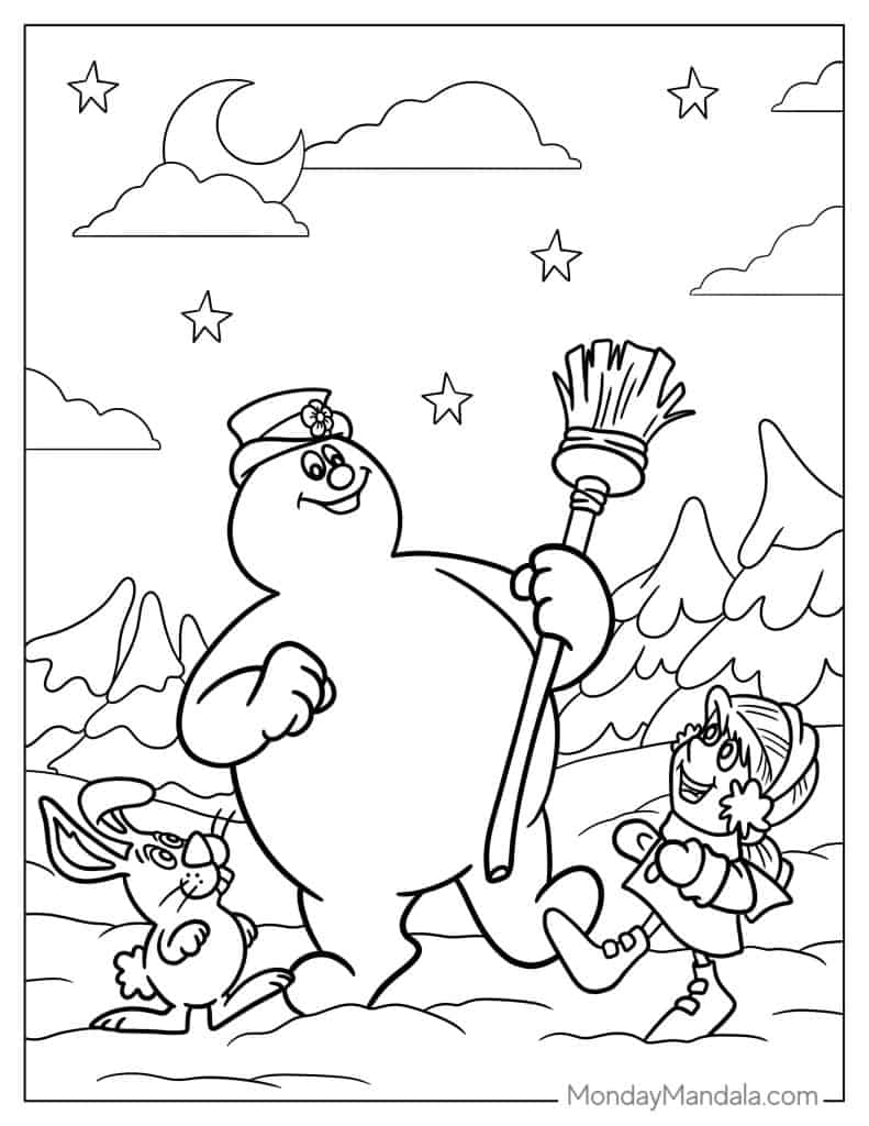 Printable Frosty The Snowman