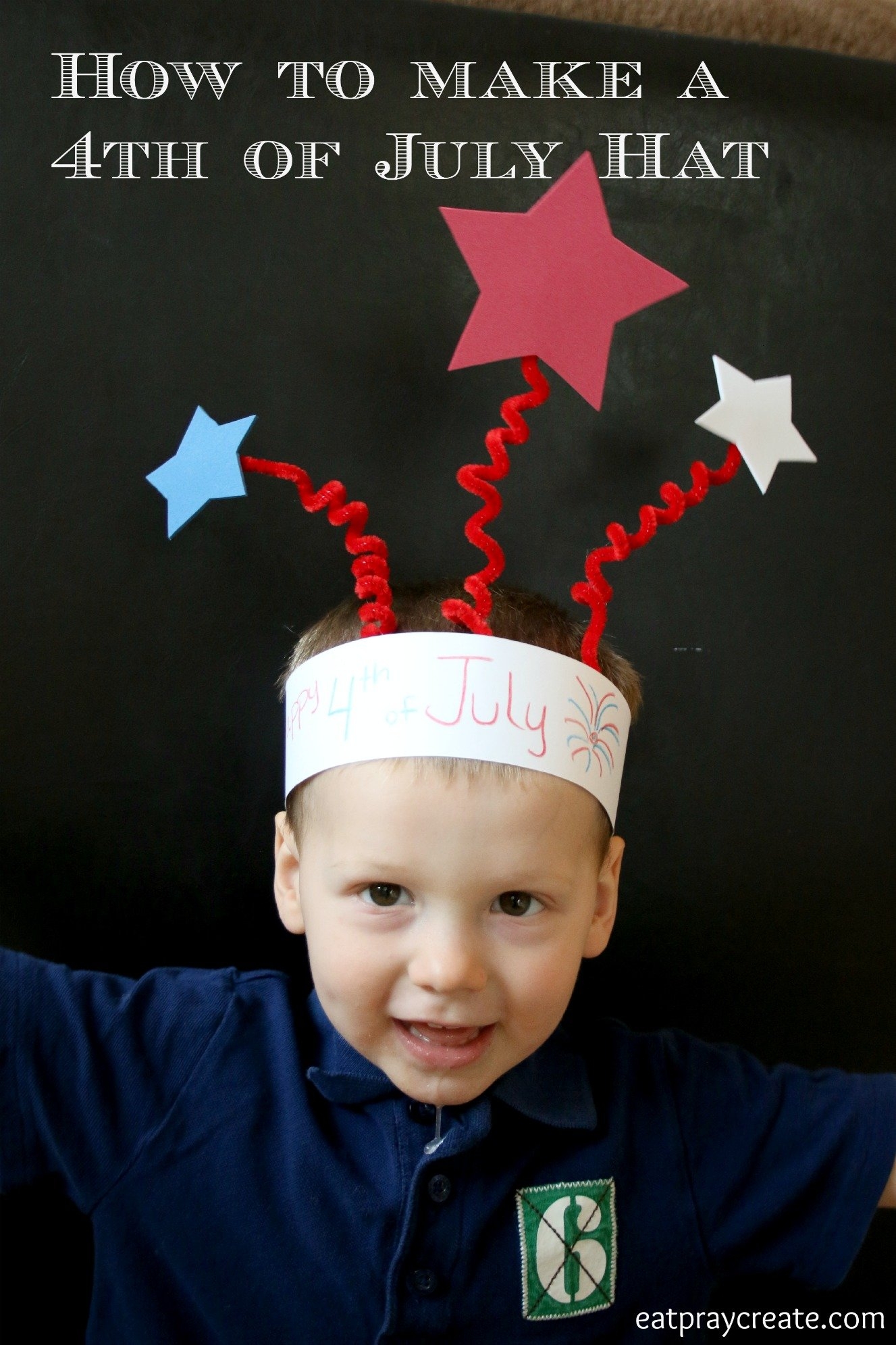 4th Of July Kids Craft Star Hat 