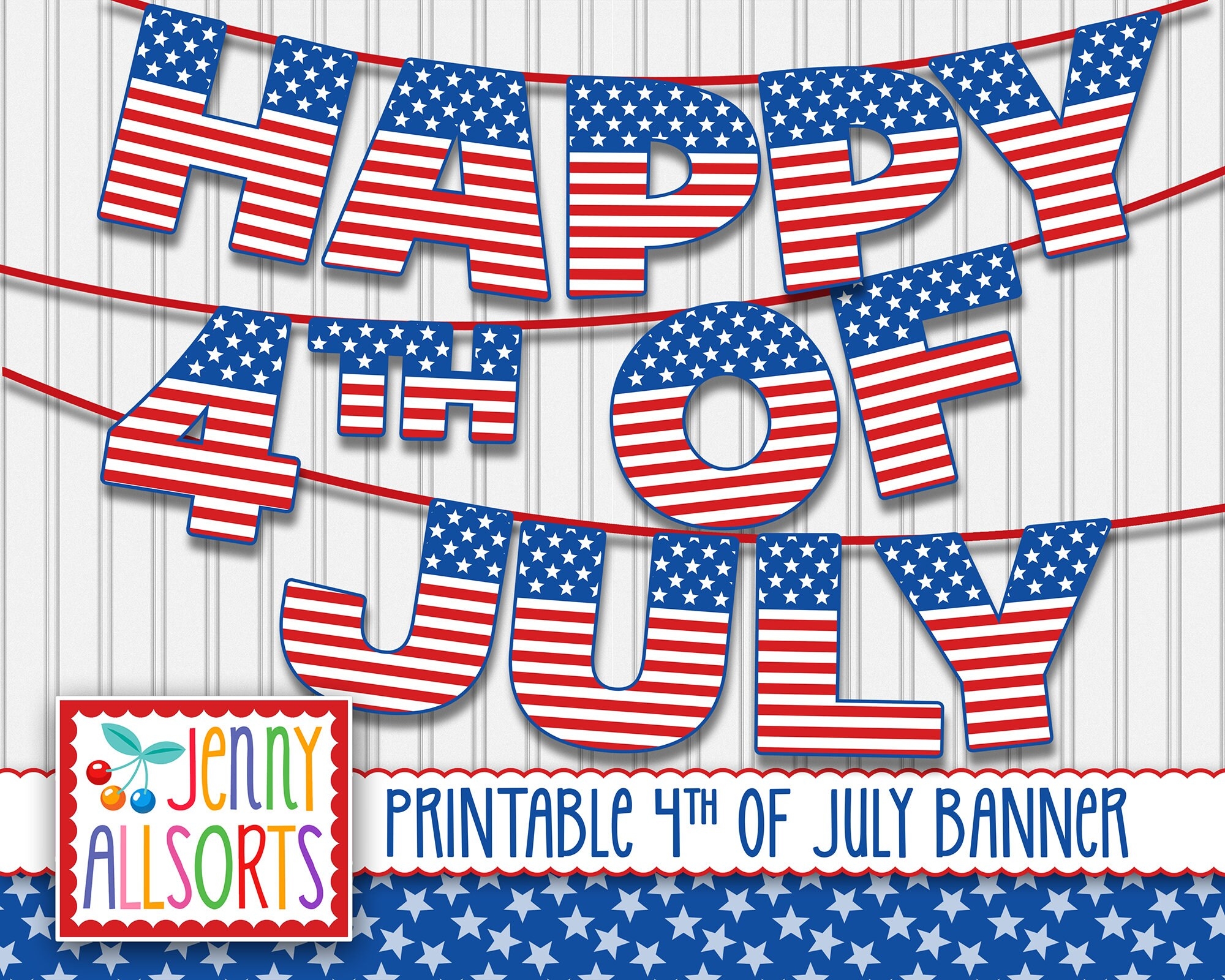 4Th Of July Printable Banner