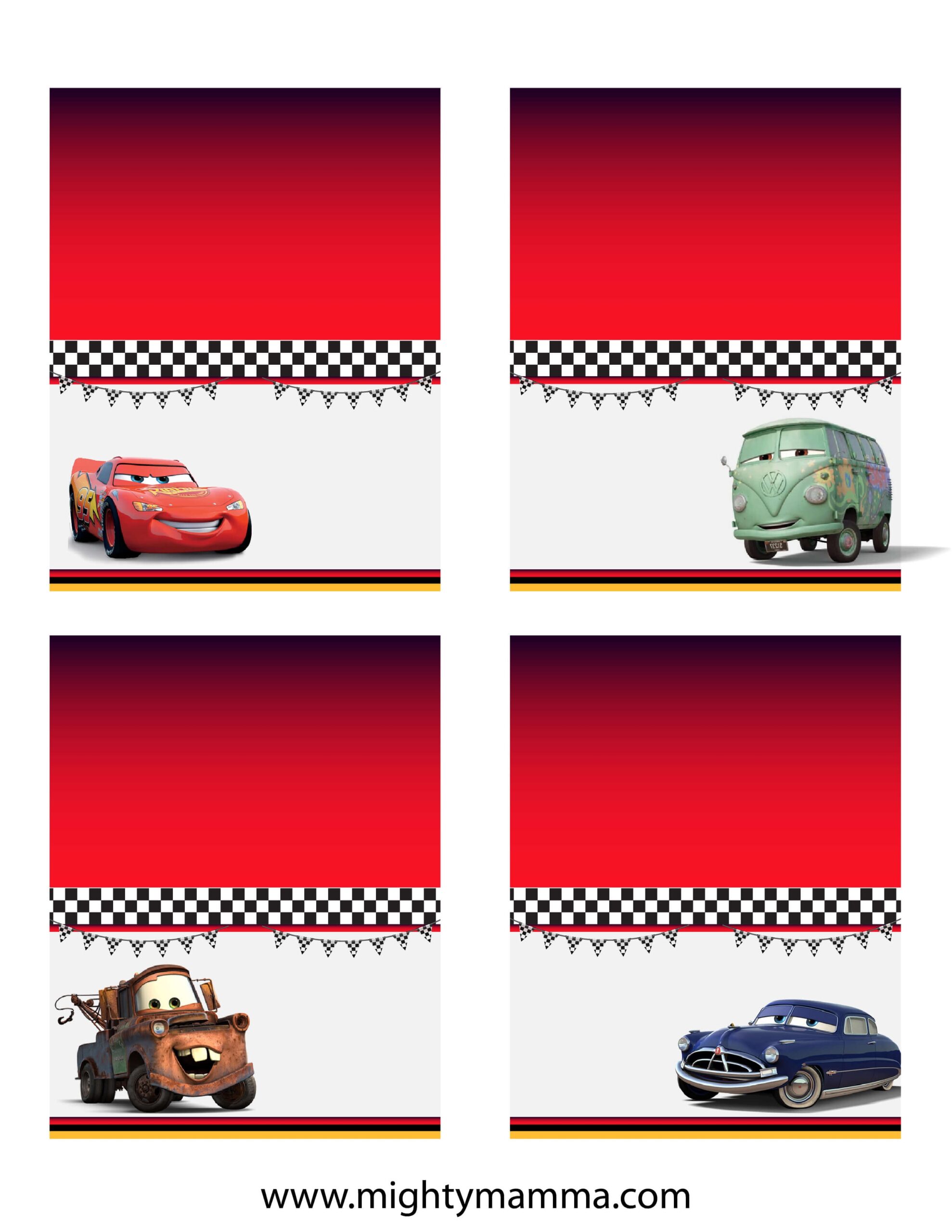 A Cars Birthday Theme Includes Free Printables Mighty Mamma