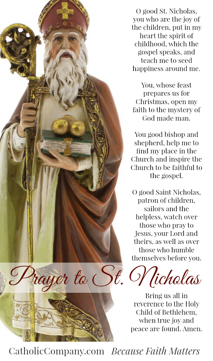 A Prayer To Saint Nicholas The Catholic Company 