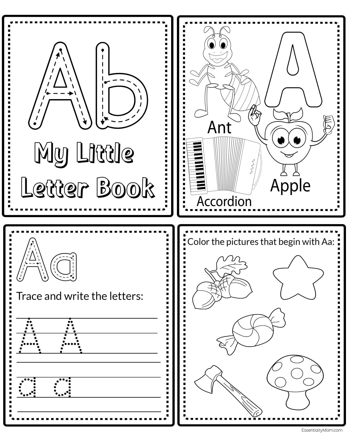 ABC Mini Book Printable Alphabet Letter Mini Book Alphabet Mini Book Book Letters Alphabet Book