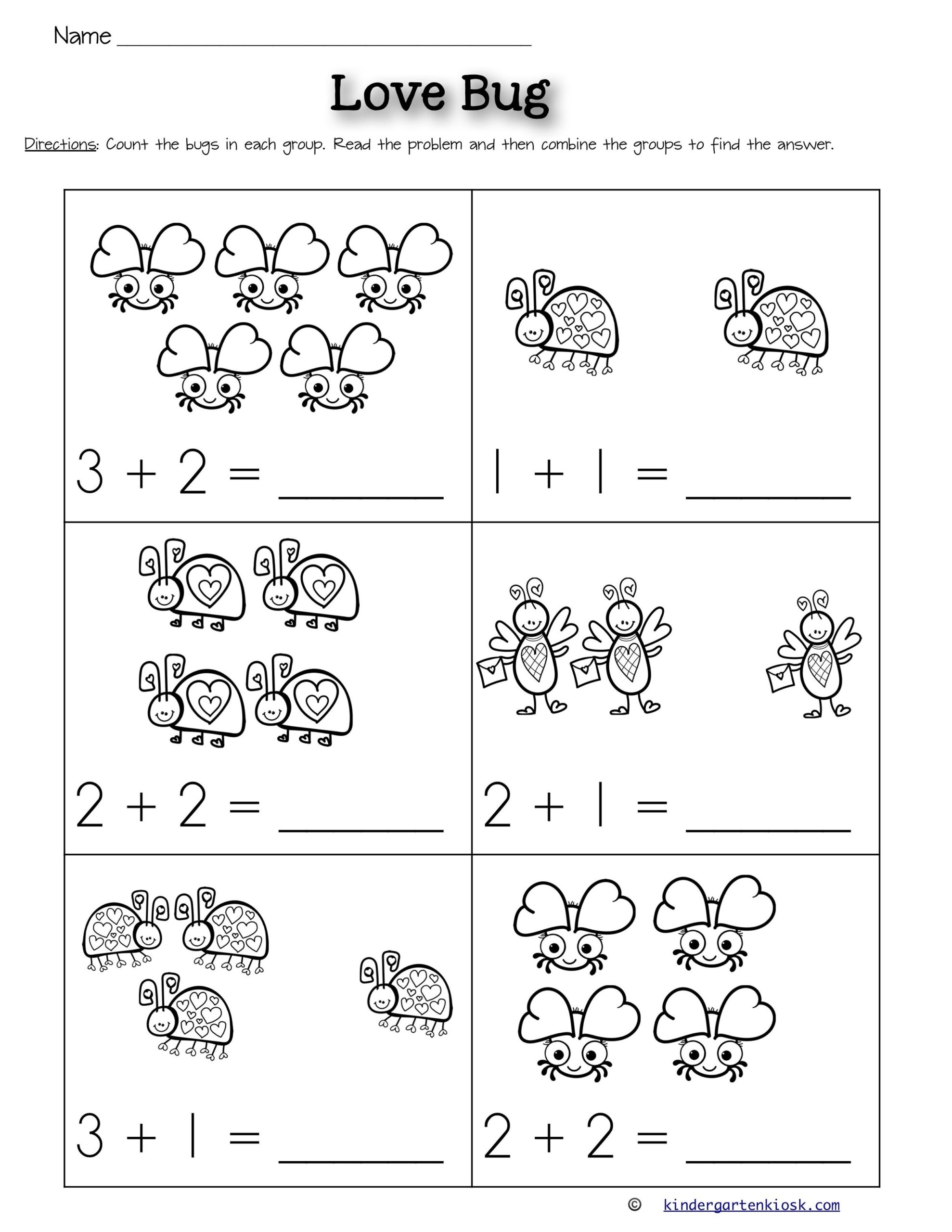 Addition 0 5 Worksheets February Kindergarten Kiosk Kindergarten Math Worksheets Addition Kindergarten Math Worksheets Free Math Addition Worksheets
