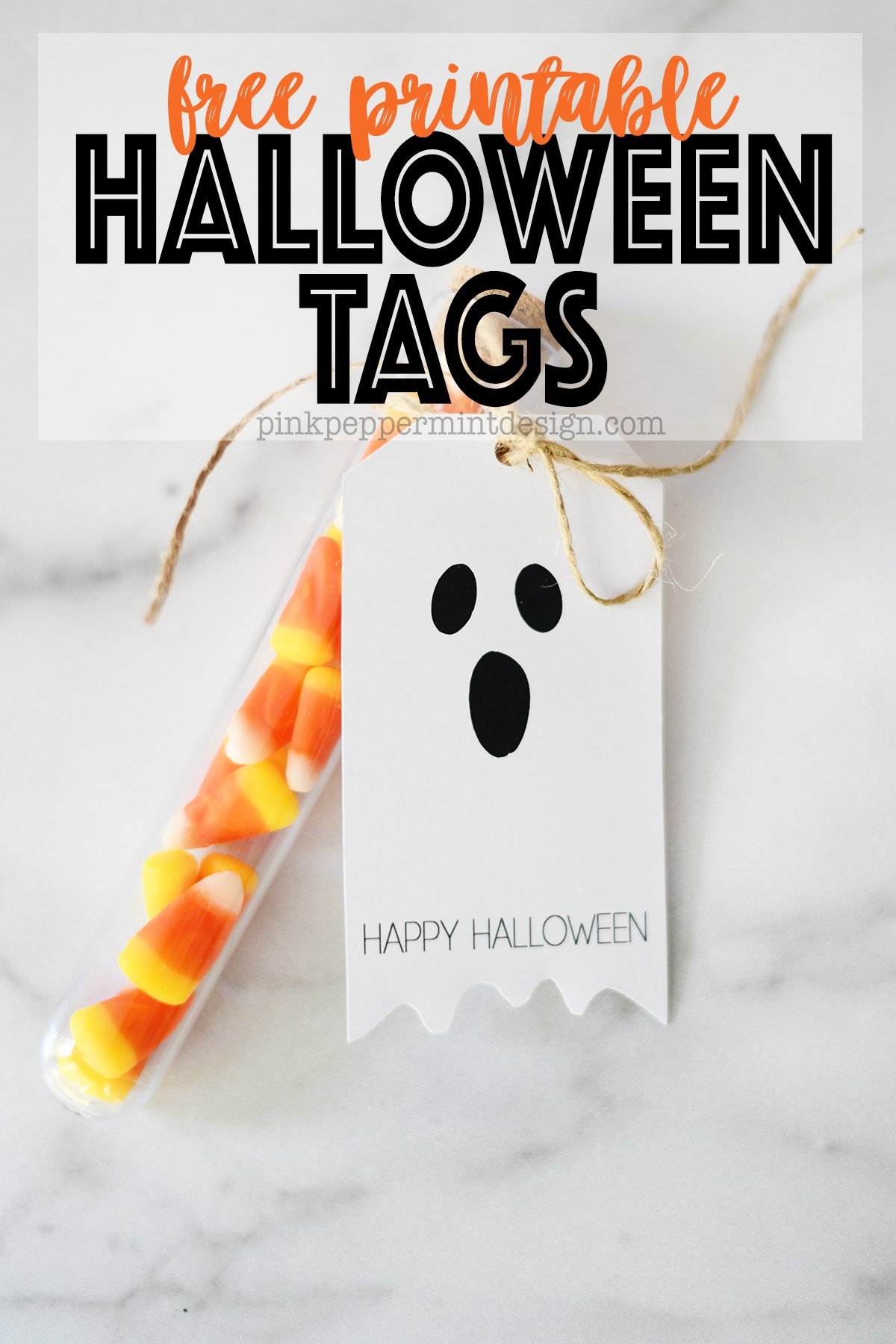 Adorable Free Printable Halloween Tags Ghosts Pink Peppermint Design