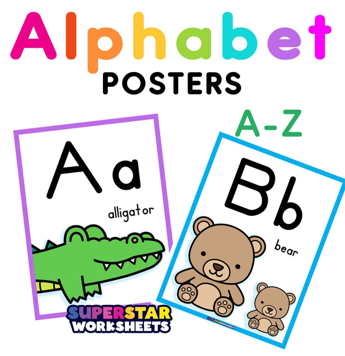 Alphabet Posters Superstar Worksheets