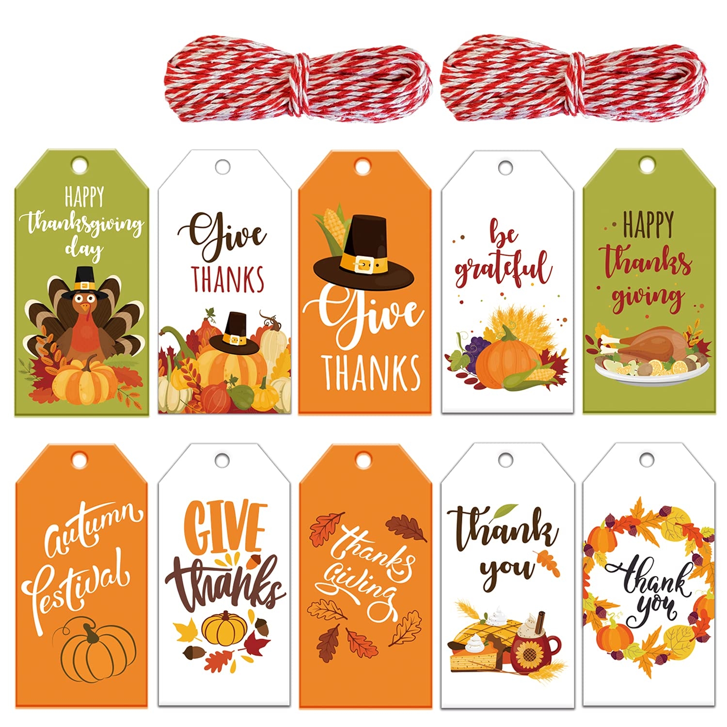 Amazon Documeny 150Pcs Happy Thanksgiving Day Gift Paper Tags Fall Gift Tags Autumn Pumpkin Label Tags Thankful Give Thanks Favor Tags Maple Leaves Holiday Sticker Tag With 98 Feet Twines For Wrapping
