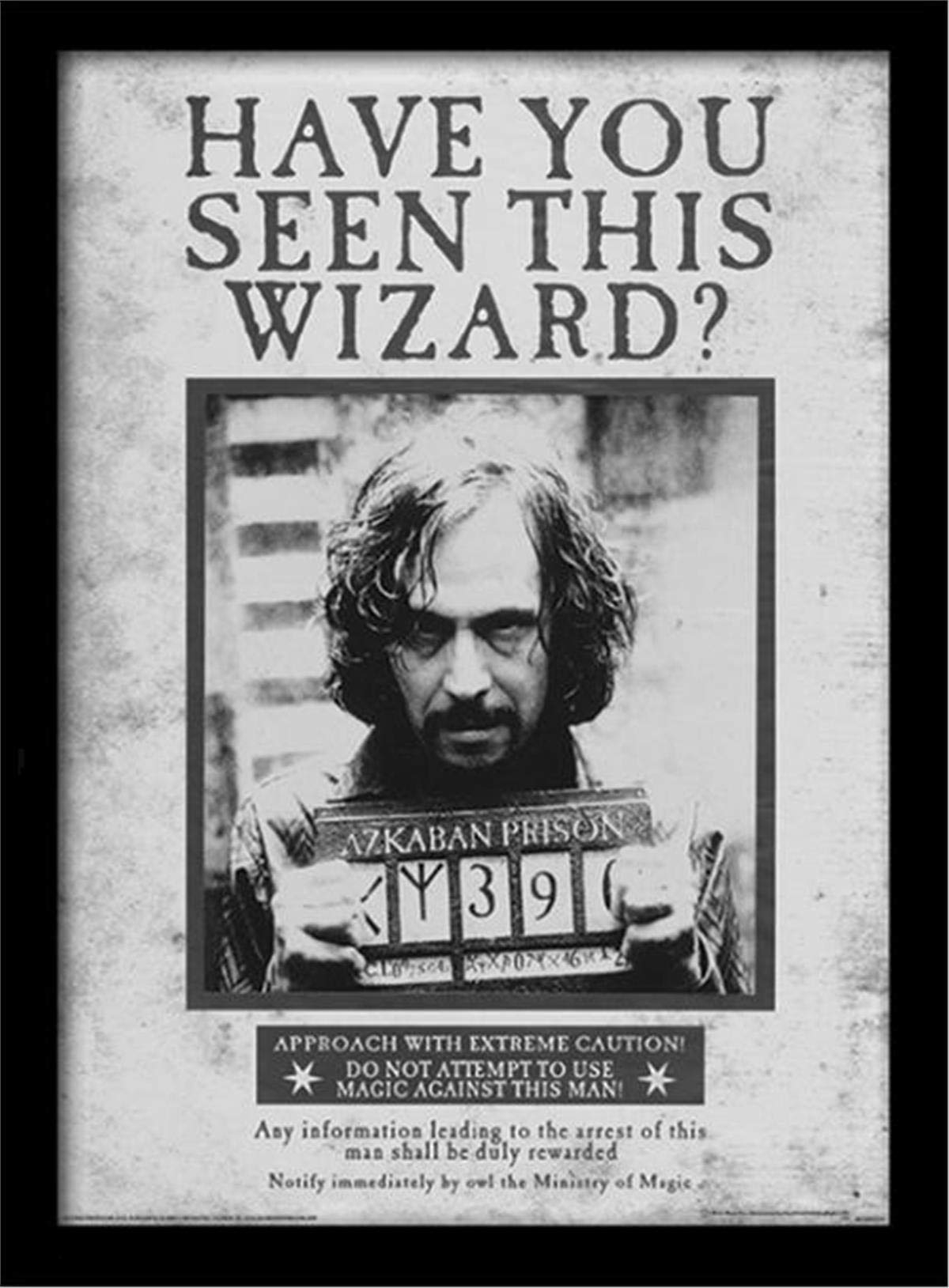 Amazon Harry Potter FP10611P PL Sirius Wanted Framed Print 30 X 40 Cm Wall Art