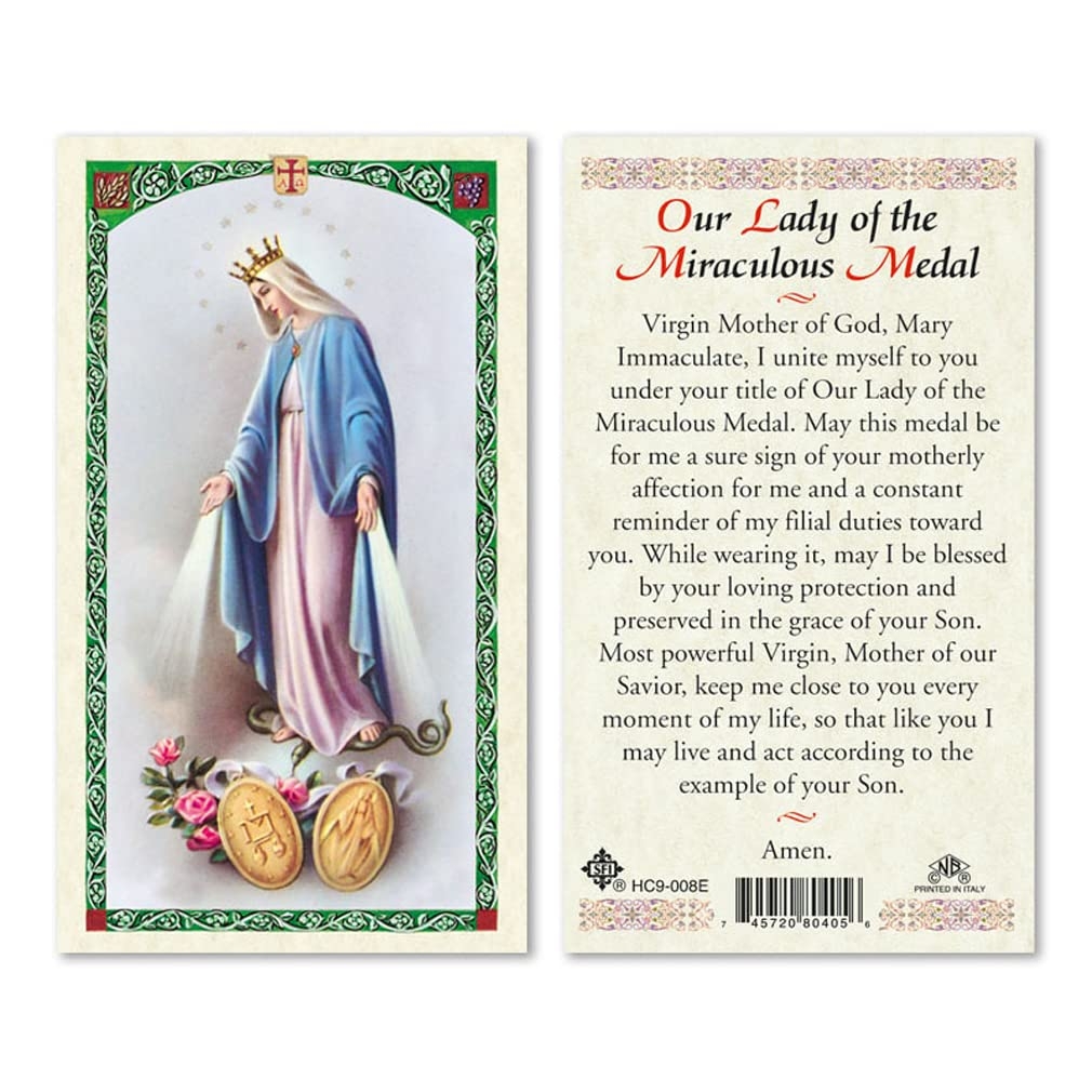 Amazon Our Lady Of The Miraculous Medal Laminated Prayer Cards Pack Of 25 HC9 008E Y