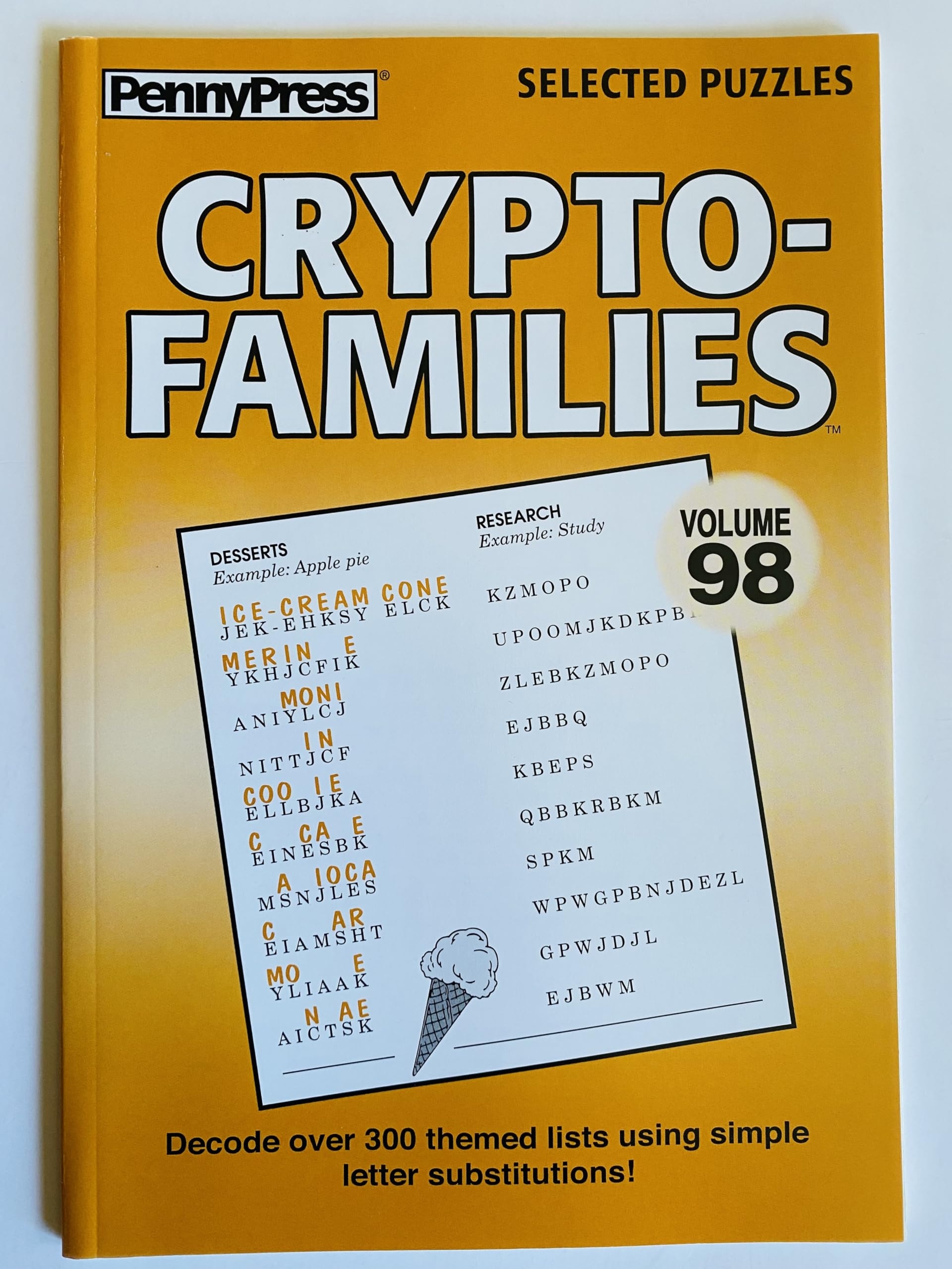 Amazon Volume 98 Of The Cryptofamilies From The Penny Press Selected Puzzles Series Crypto Families Everything Else