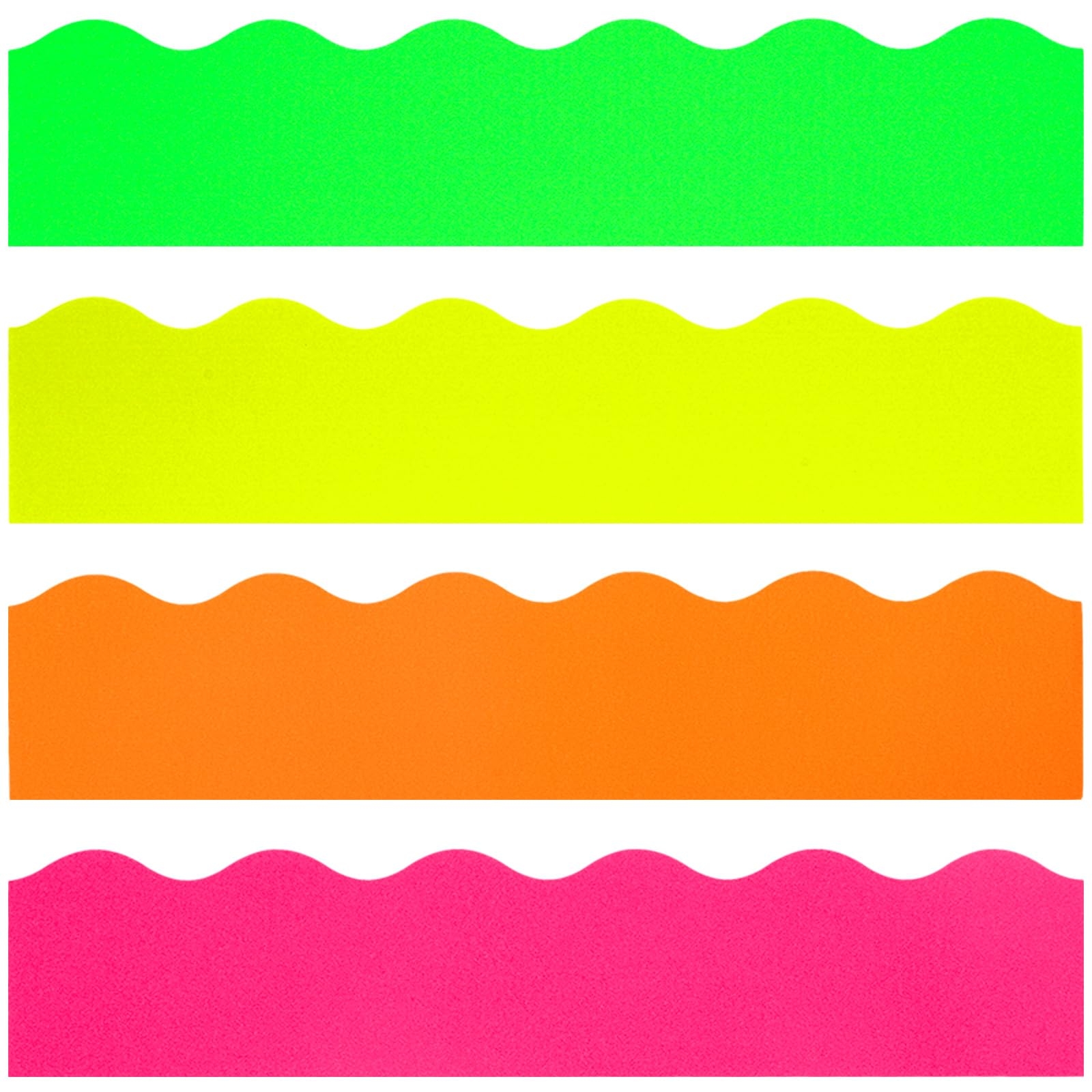 Amazon Whaline 69Ft Neon Color Bulletin Board Border Fluorescent Green Yellow Orange Rose Red Decoration Borders Colorful Bulletin Board Stickers For School Classroom Office Home Party Decoration Office Products