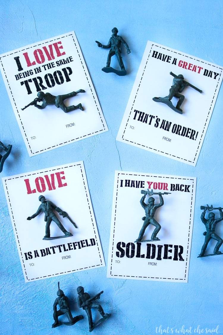 Army Man Free Valentine Card Printable That s What Che Said 