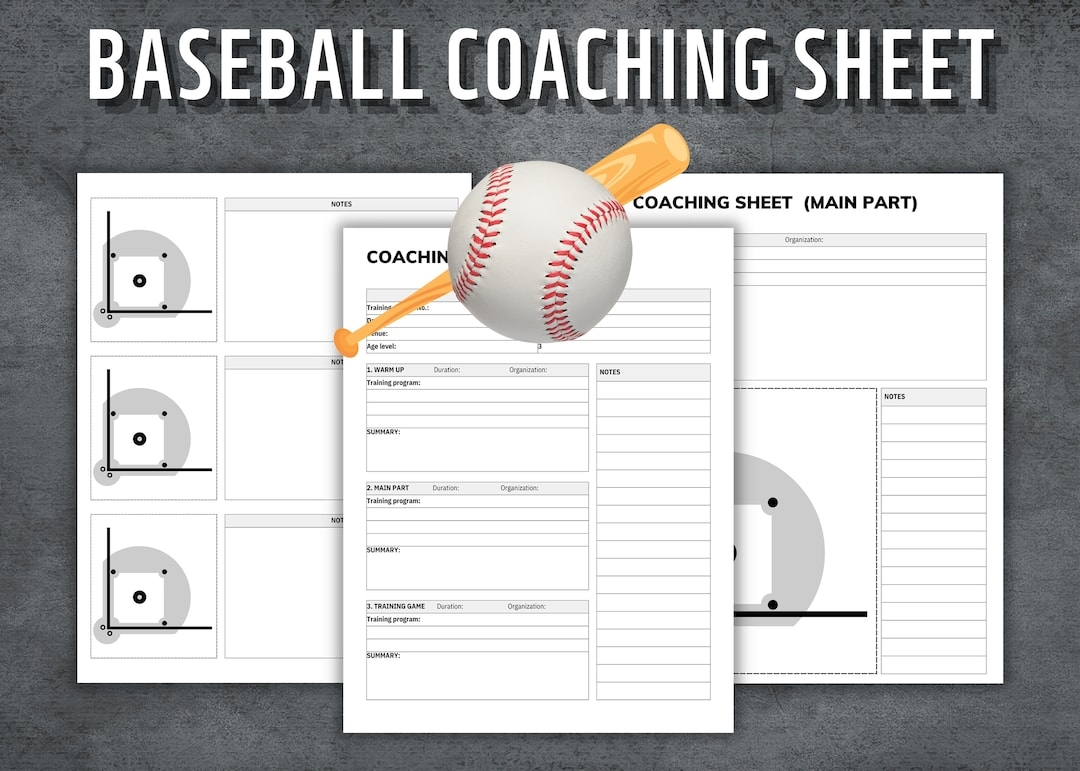 Printable Baseball Practice Template