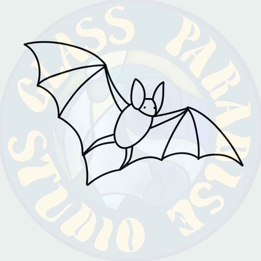 Bat Pattern 2 Pack PDF Digital File For Stained Glass Halloween Glass Suncatcher Digital File Etsy
