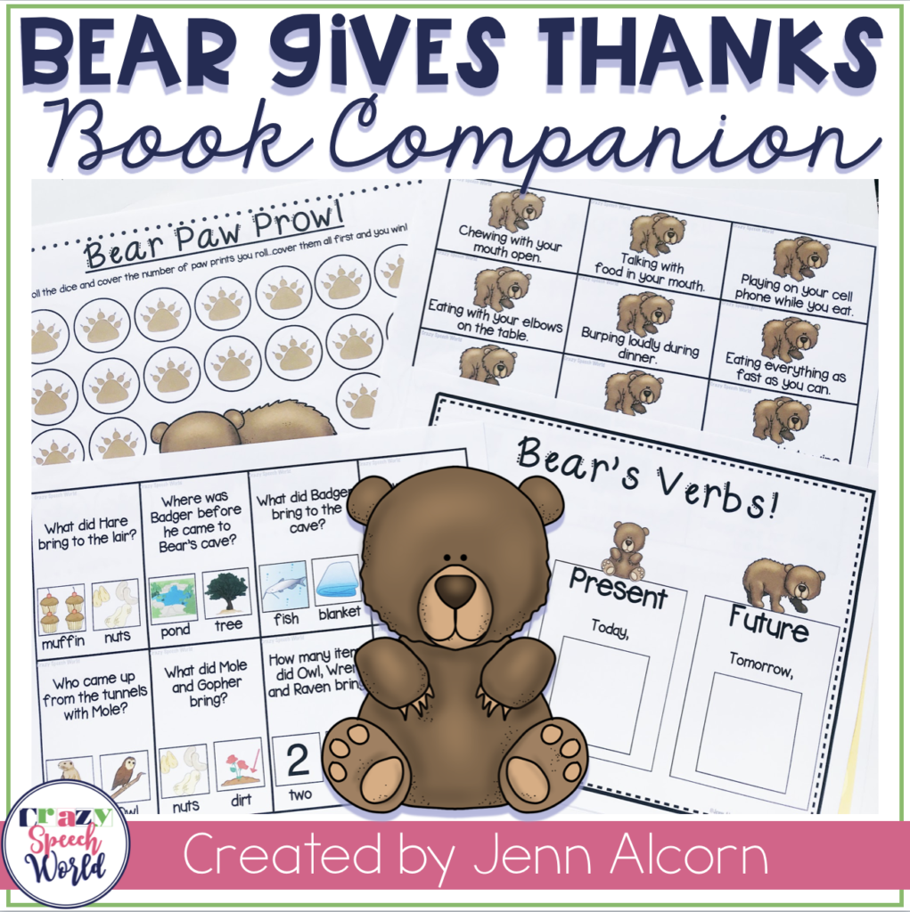 Bear Says Thanks Book Companion Crazy Speech World