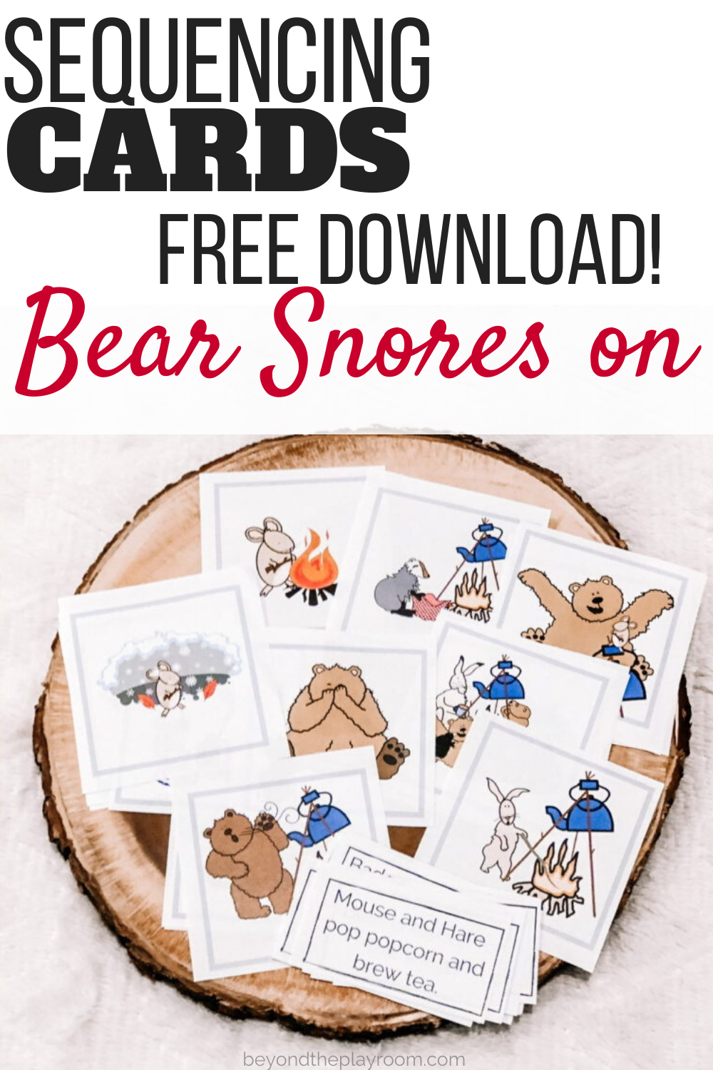 Bear Snores On Sequencing Cards Sequencing Cards Winter Preschool Snoring