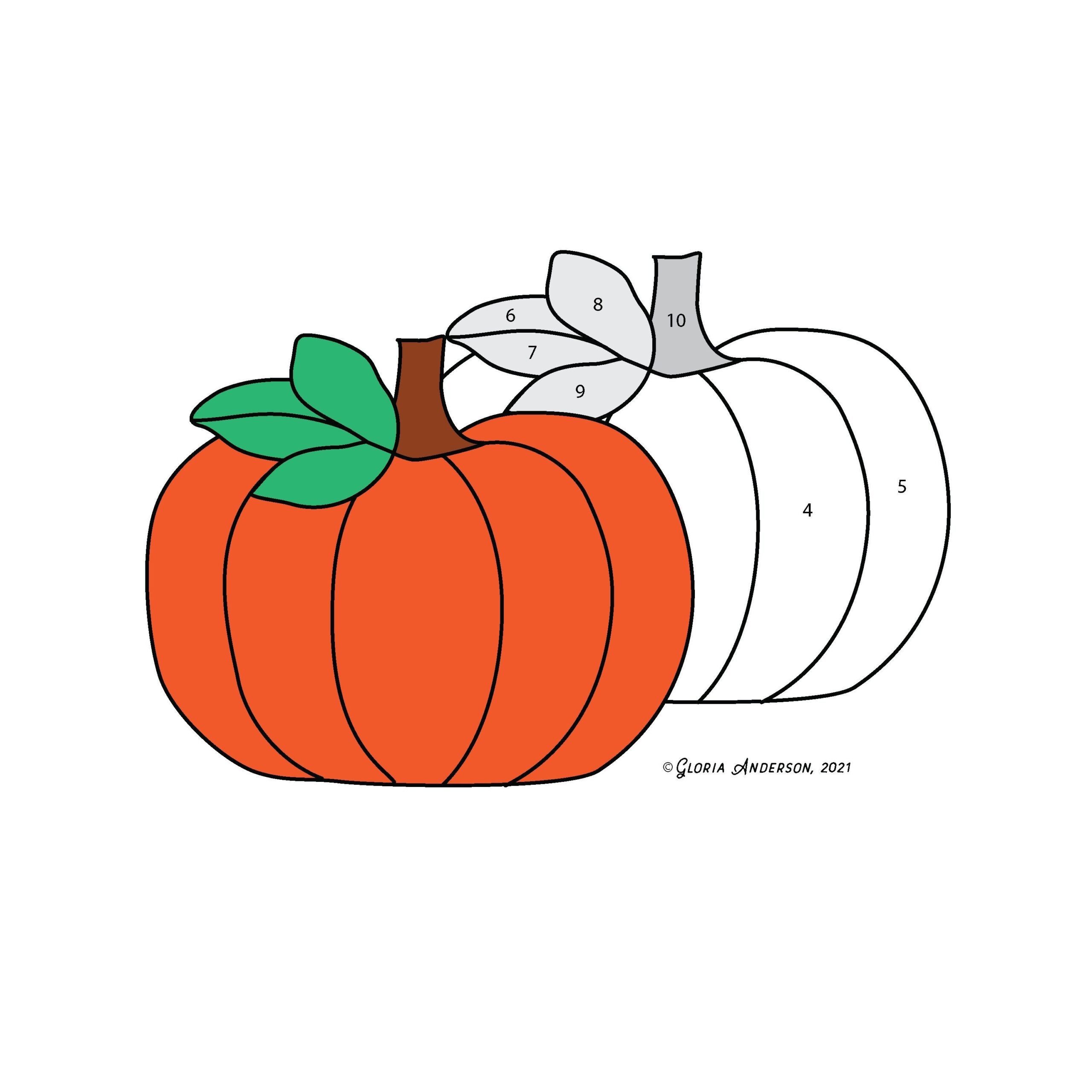 Beginner To Intermediate Harvest Fall Pumpkin Stained Glass Pattern Tiffany Style Digital PDF File Halloween Decor Or Easy Suncatcher Etsy