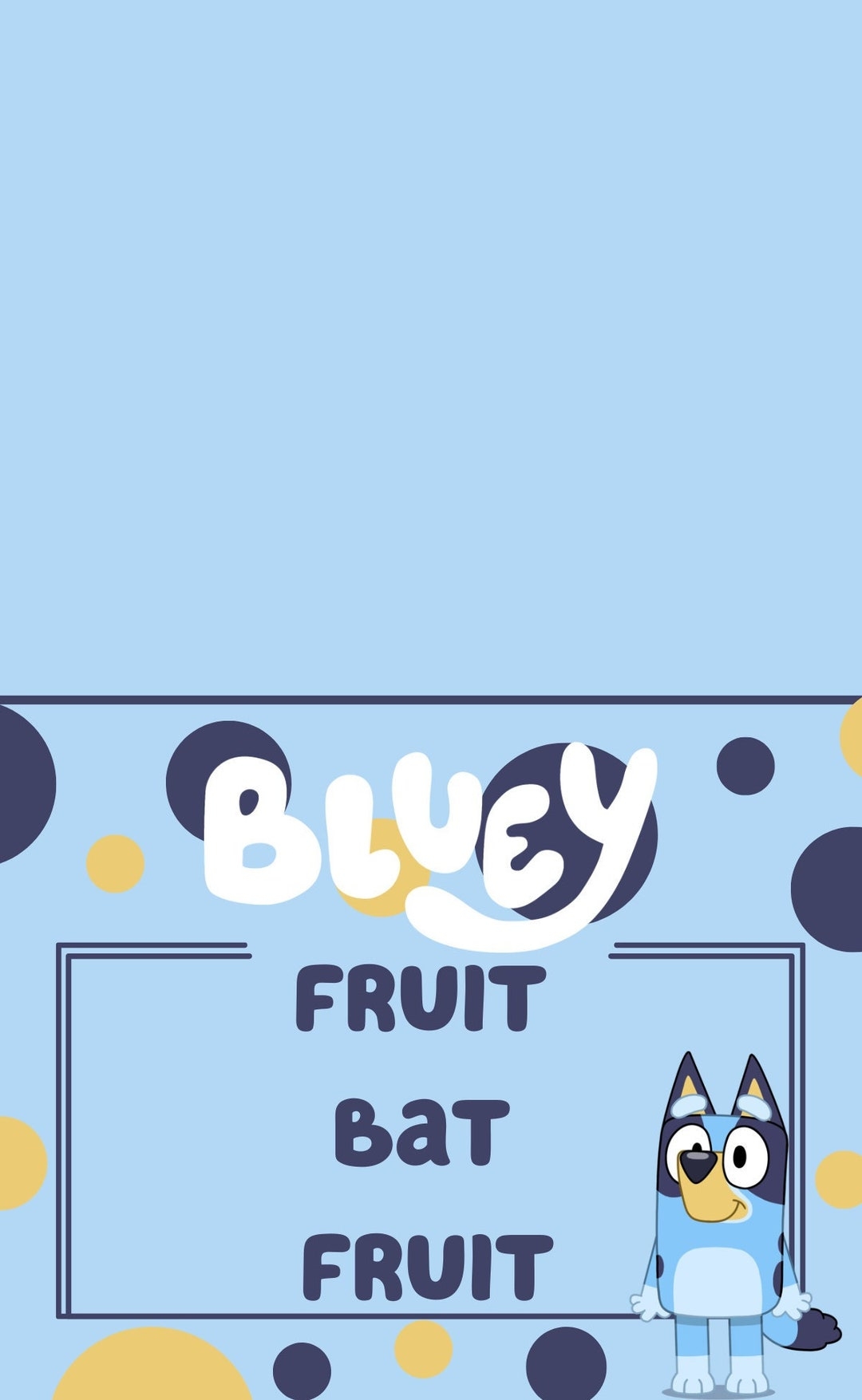 Bluey Printable Food Tent Snack Labels For Blue Y And Bingo Birthday Party Blue Y Birthday Etsy