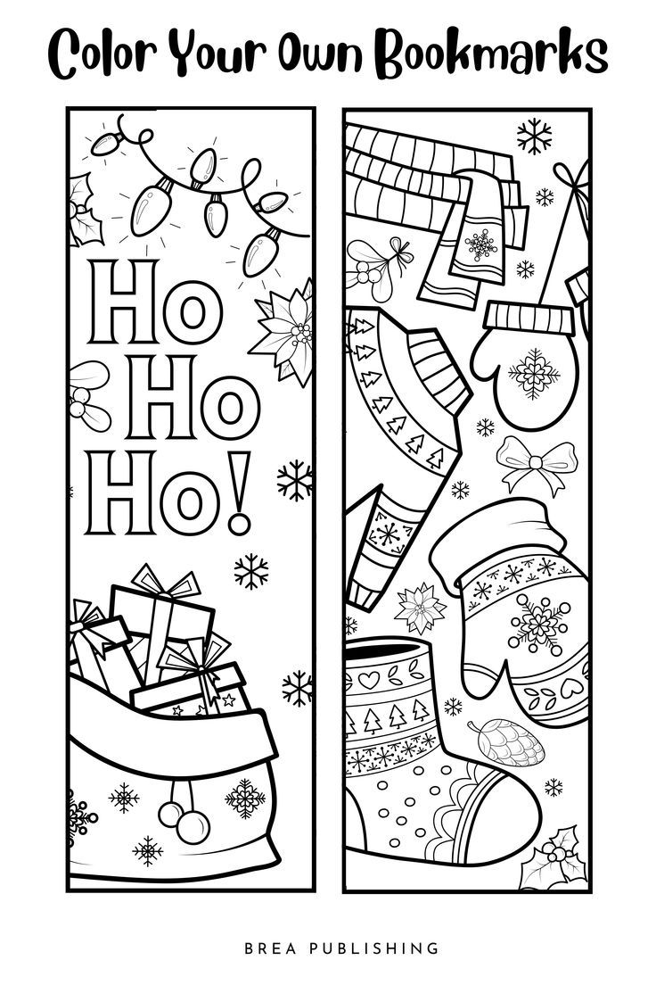 Bookmark Christmas Printable Christmas Bookmarks Christmas Coloring Pages Coloring Bookmarks