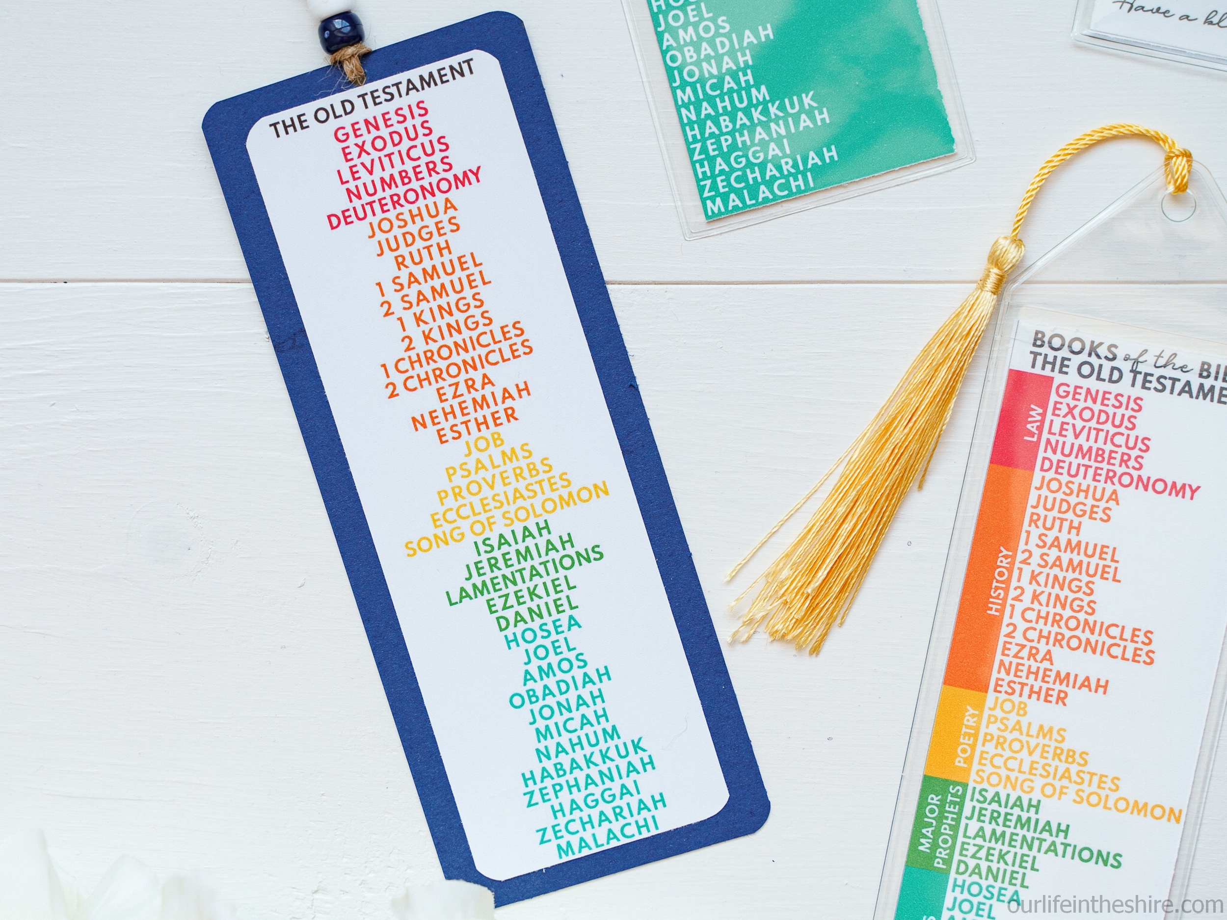 Printable Books Of The Bible Bookmark