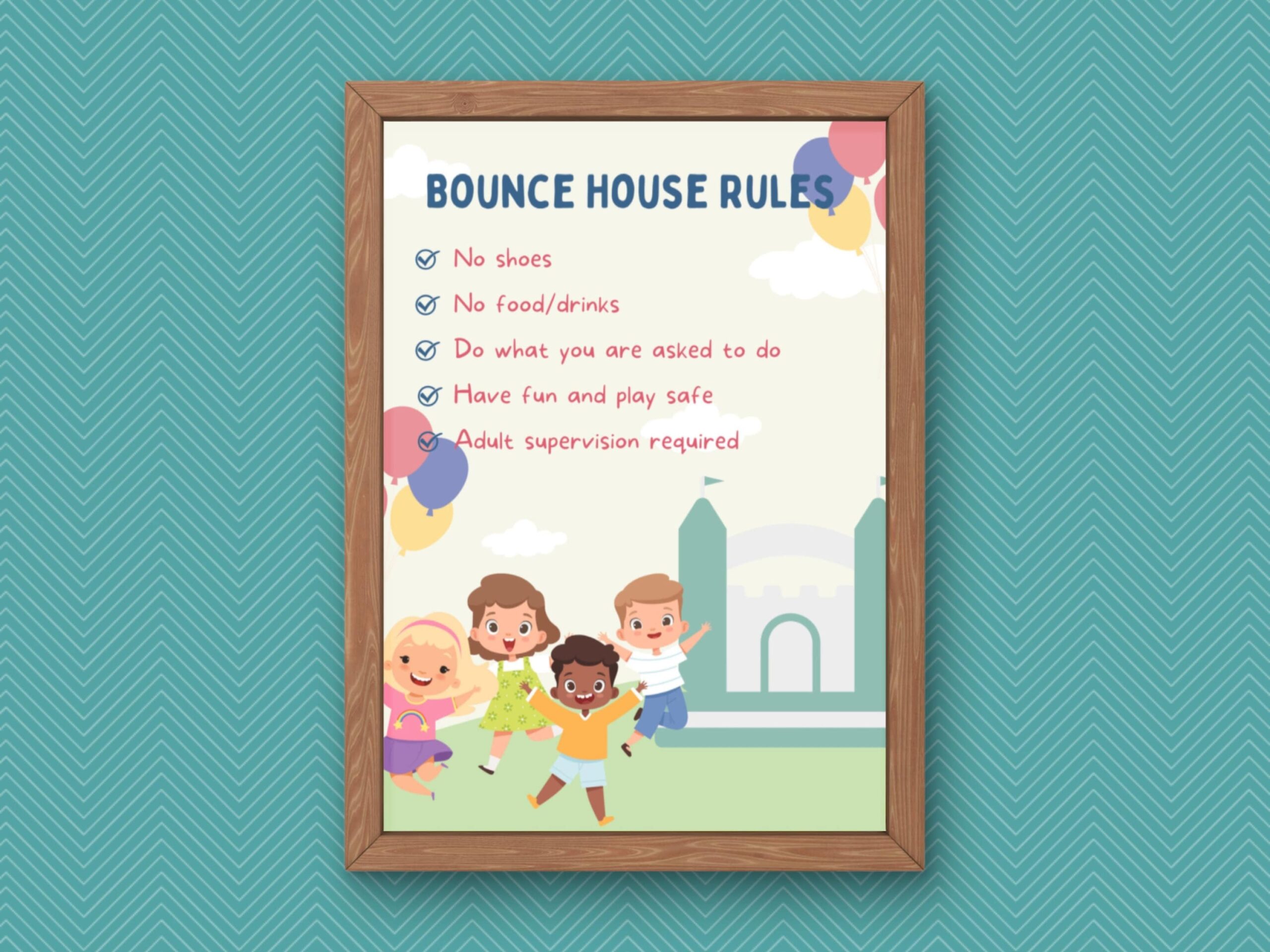 Bounce House Sign Printable DIGITAL DOWNLOAD Etsy