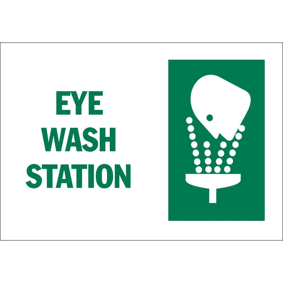 Brady Part 122734 Eye Wash Station Sign BradyID