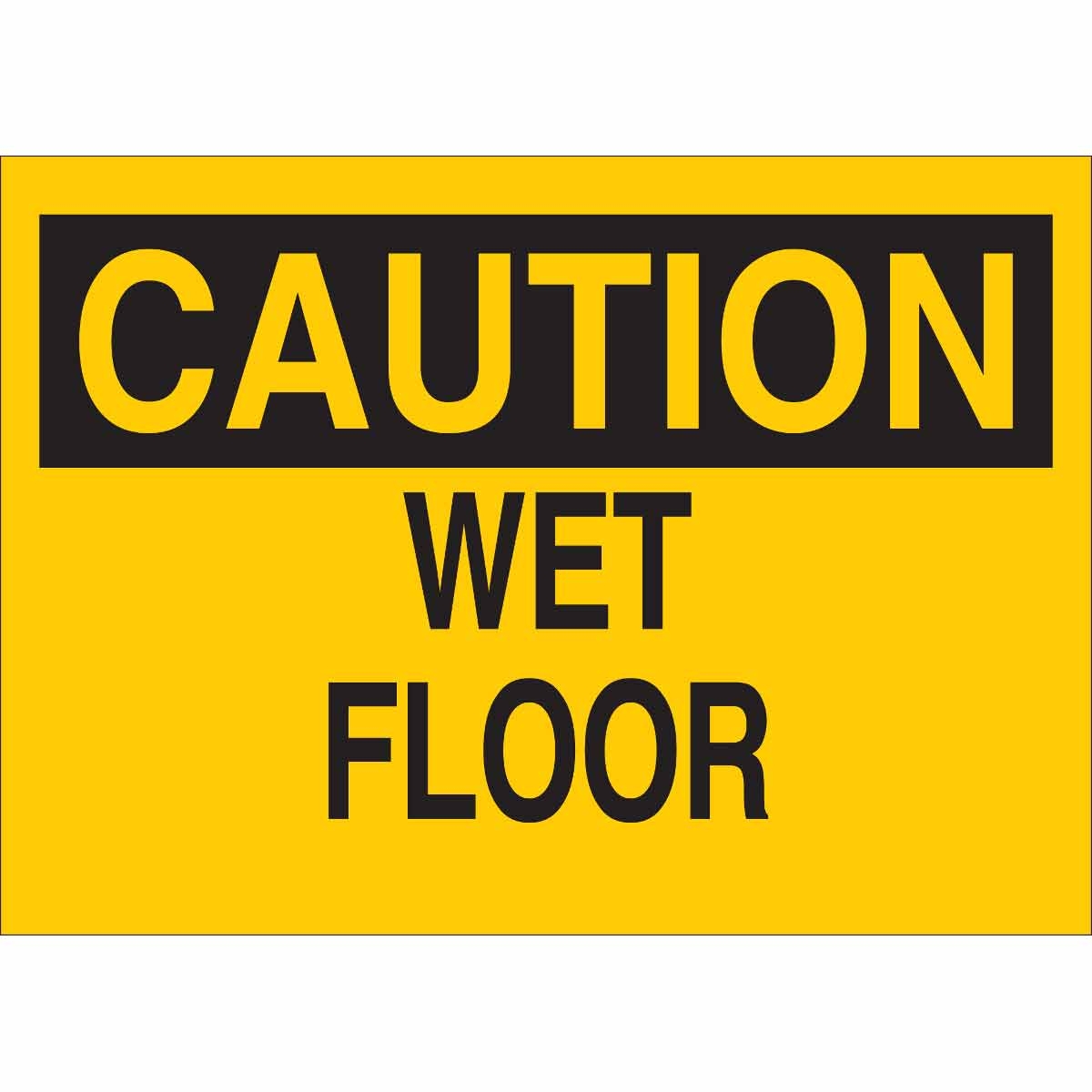Brady Part 85100 CAUTION Wet Floor Sign BradyID