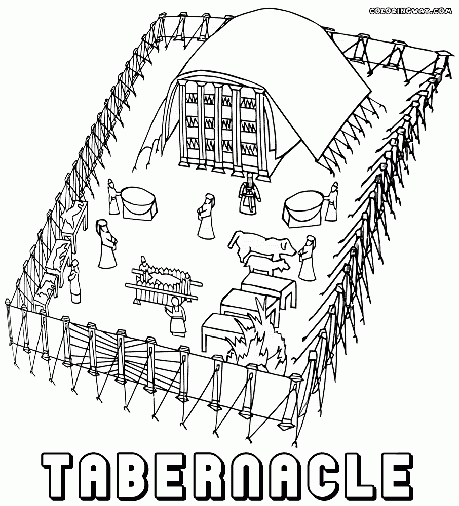 Building The Tabernacle Coloring Pages
