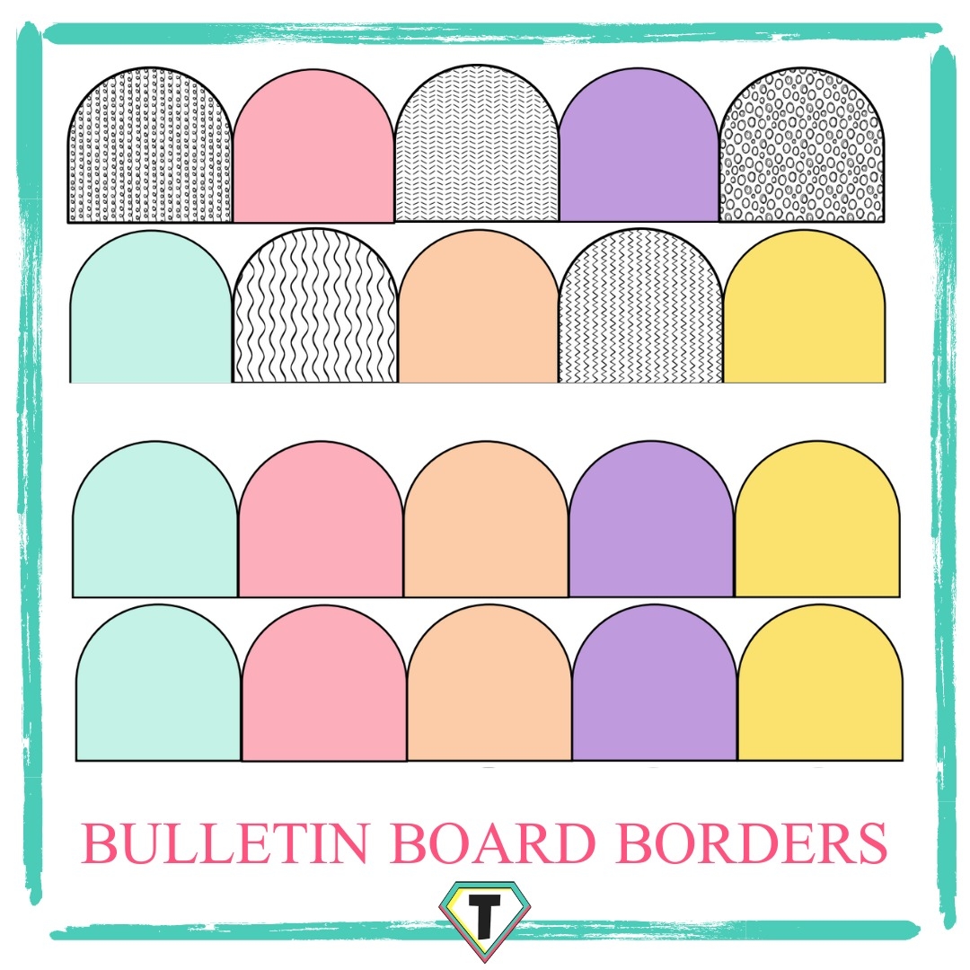 Bulletin Board Borders Pretty Pastels The Teacher Hero