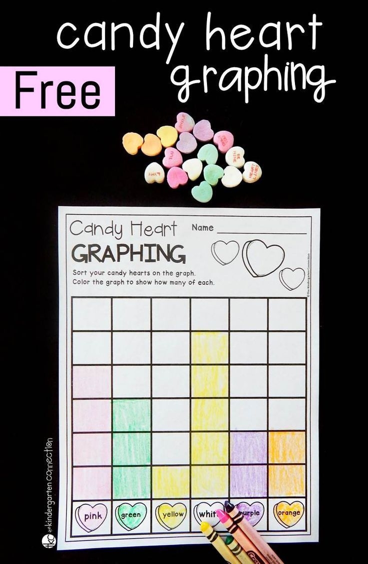Candy Heart Graphing Math Valentines Valentines School Kindergarten Valentines