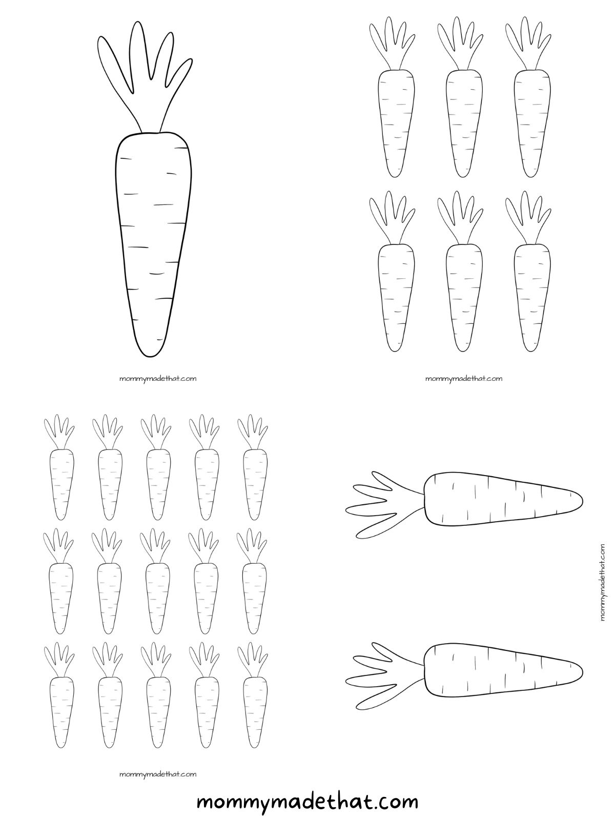 Cut Out Carrot Template Printable