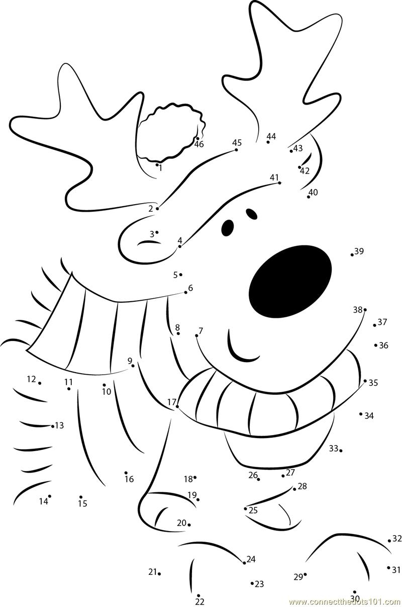 Cartoon Christmas Decorations Dot To Dot Printable Worksheet Connect The Dots