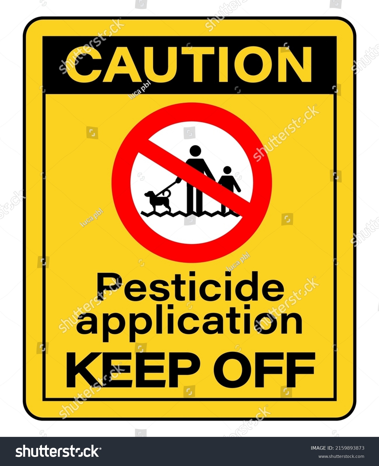 Caution Pesticide Applications Keep Off Warning Stock Vector Royalty Free 2159893873 Shutterstock