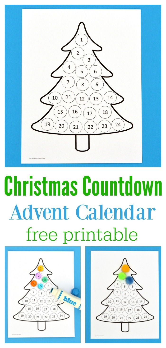 Christmas Countdown Advent Calendar The Resourceful Mama